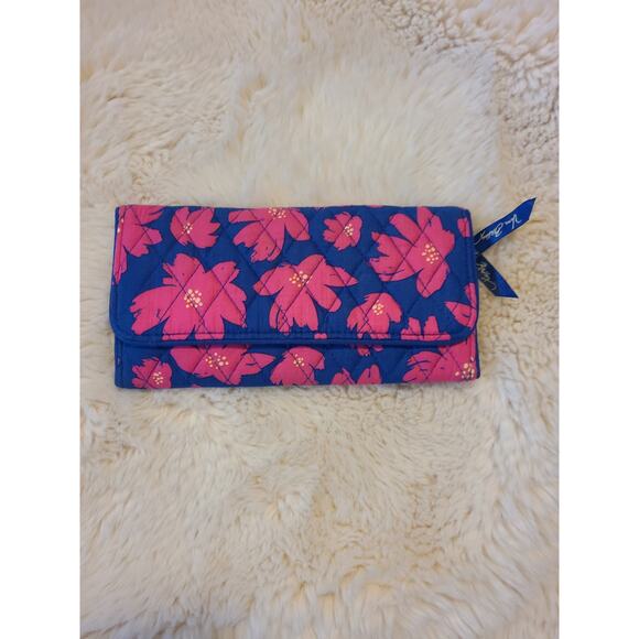 Vera Bradley Pink/ blue floral wallet - Picture 1 of 5